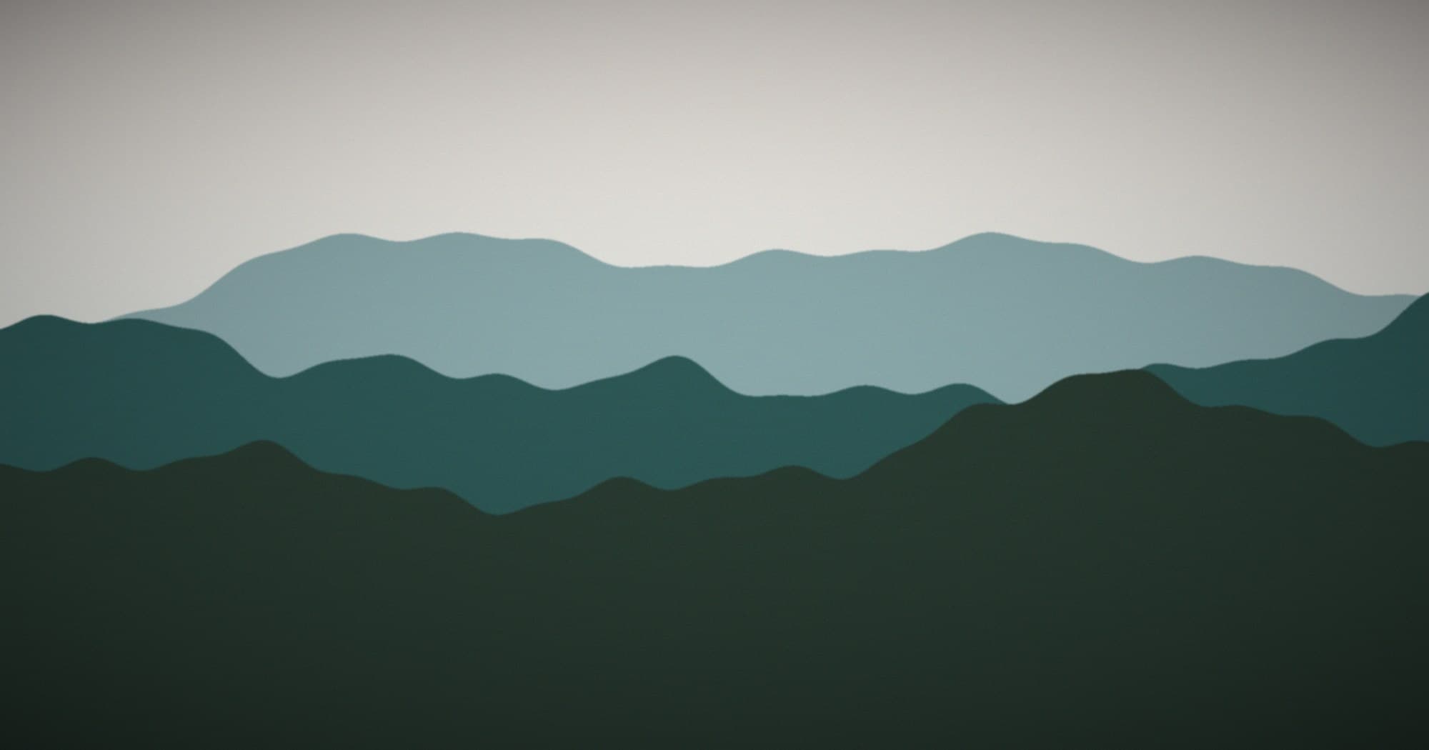 Illustrated view looking up through a mountain gorge