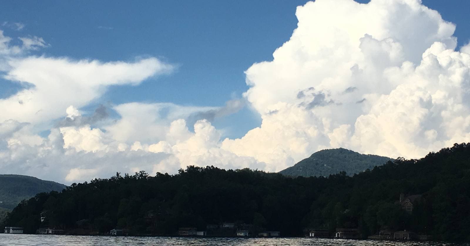 Lake Lure surrounded by the Blue Ridge foothills