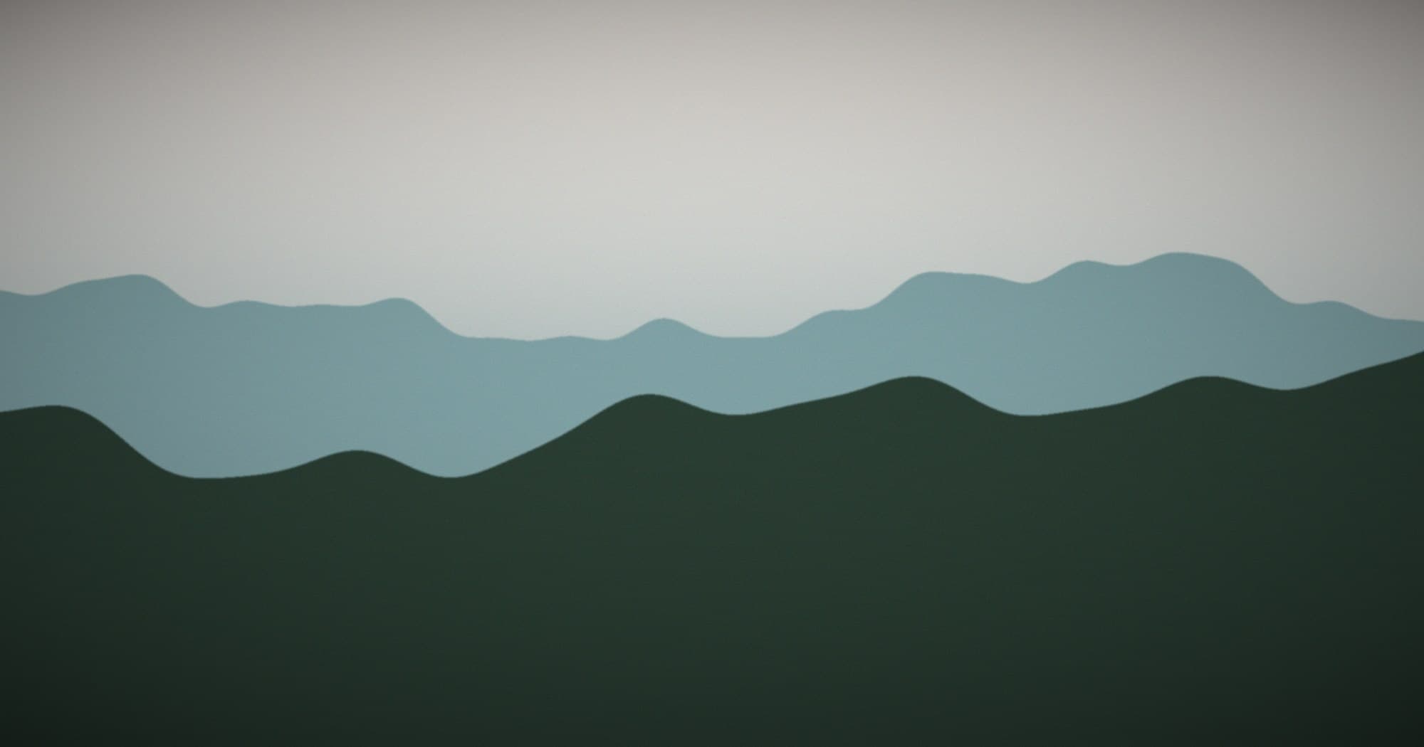 Illustrated winding mountain road through a gorge